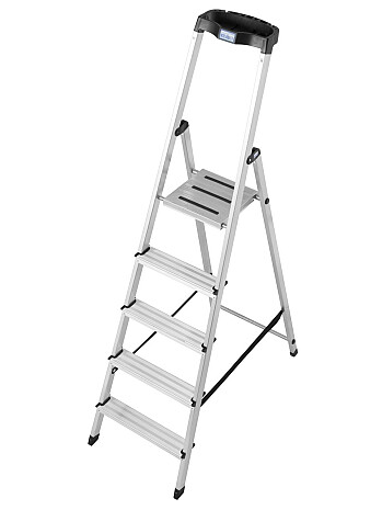 KRAUSE SAFETY drabina aluminiowa 5 stopni z PÓŁKĄ